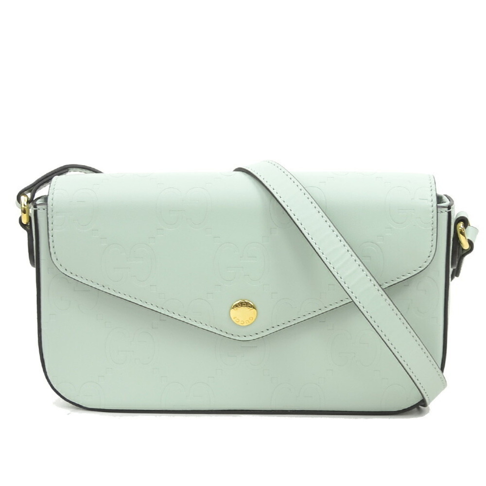 GUCCI Green Leather Shoulder Bag